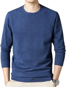 Мужской тонкий вязаный свитер для весны и осени