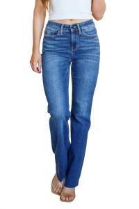 Джинсы Bootcut средней посадки с необработанным краем, темного цвета Judy Blue, цвет dark wash