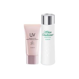 ALBION Набор для ухода за кожей AOERBIN Pink Tons с солнцезащитой, увлажнением и восстановлением 40г+110мл