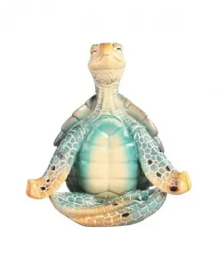 6,75 дюйма (ширина) синяя морская черепаха для йоги, простая поза, статуэтка, украшение для дома, идеальный подарок на новоселье, праздники и дни рождения Fc Design, multicolor