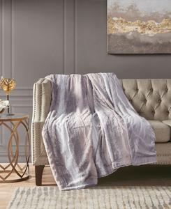 Плед Zuri из искусственного меха, 50 x 60 дюймов Madison Park, Blush/Gray