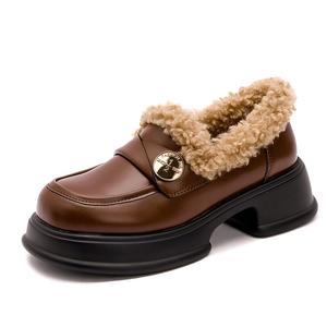 Лоферы женские с низким верхом Ouumeis, коричневый