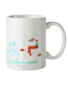 Детская кружка единорог снеговик без слов в белом цвете Mr. & Mrs. Panda