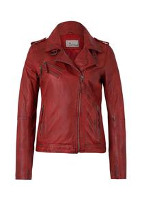 Кожаная куртка Maiha с модным отложным воротником 7eleven, красный