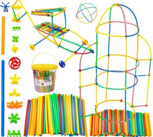 Соломенные блоки В ВЕДРЕ 900 штук, большой набор блоков. PakaNiemowlaka