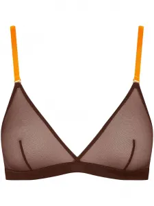 Кружевной бюстгальтер с треугольными чашками Maison Close, коричневый