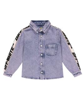 Джинсовая рубашка с логотипом Off-White, белый