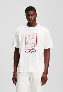 Футболка с принтом KARL LAGERFELD, белый