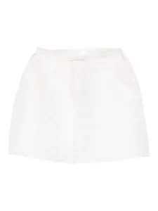 Юбка из жаккарда с бантом Emporio Armani Kids, белый