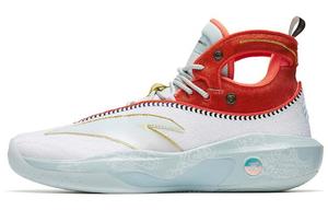 Баскетбольные кроссовки KT8 мужские высокие белые/красные Anta