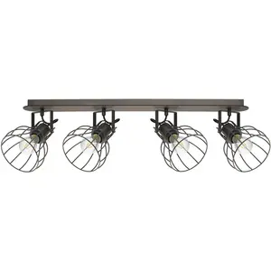 Потолочный светильник SAMBATELLO E27 Eglo, коричневый/серебристый