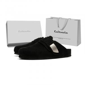 Kaltendin Металлические закрытые тапочки унисекс черные [Коробка], цвет Black[Box]