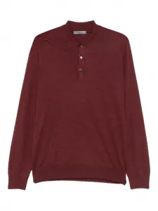 Рубашка поло с длинными рукавами Corneliani, красный