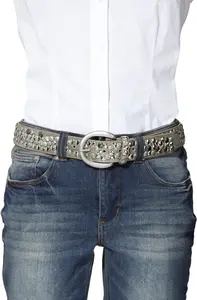 Ремень Heine с заклепками, серебристый