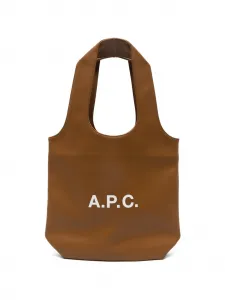 Сумка-тоут с логотипом A.P.C., коричневый