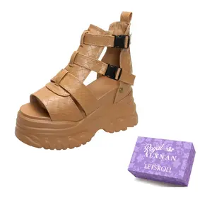 Alxnan Римские сандалии женские хаки, цвет Khaki