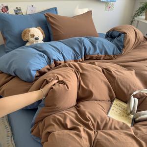 AVIVI Комплект постельного белья 4 предмета, простыня на резинке 180 см, пододеяльник 200x230 см