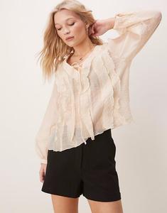 Шорты свободного кроя ASOS DESIGN черного цвета с льном