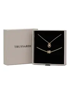 Ожерелье, украшенное кристаллами Trussardi, золотой