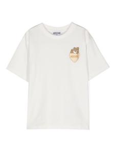 Moschino Kids футболка с принтом Teddy Bear, белый