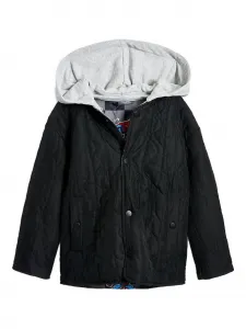 Стеганая куртка в клетку с изображением Человека-паука Desigual, черный