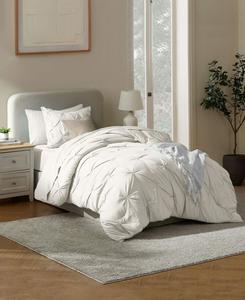 Роскошный мягкий комплект постельного белья с защипами, 5 предметов, размер Twin XL Nestl, Off White