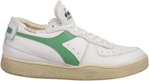 Мужские кроссовки Diadora Mi Basket Row Cut с шнуровкой для повседневной носки - белые