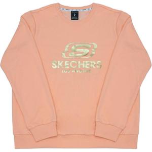Skechers Свитшот Women's Orange Peach Pink Crew Neck Moderate