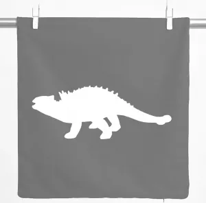 Декоративная наволочка Huuraa с изображением динозавра-анкилозавра, подарочная, 40x40 см, серо-стальной хлопок, украшение в виде анкилозавра Hellweg Druckerei