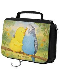 Mr. & Mrs. Panda Сумка для туалетных принадлежностей с дизайном "попугайчик любит" без надписей, белого цвета