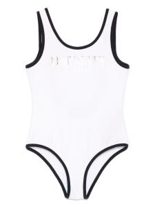 Balmain Kids купальник с логотипом, белый