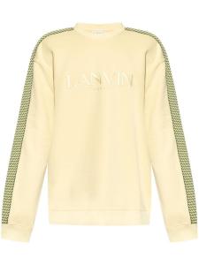 Lanvin толстовка с вышитым логотипом, желтый