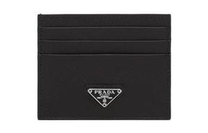 PRADA Кожаный кардхолдер женский черный