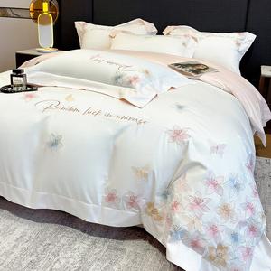 LUOLAI HOME Комплект постельного белья 4 предмета, простыня 150 см, пододеяльник 200x230 см