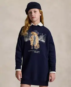 Детское платье-толстовка с медвежонком Polo для девочек 7-16 лет Polo Ralph Lauren, синий