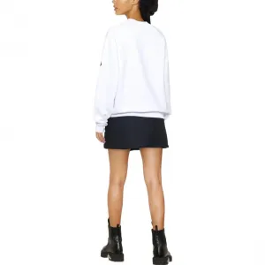 Moncler Свитшот Women's White Crew Neck Moderate Regular