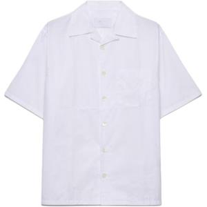 Рубашка Logo patch Bowling Shirt PRADA, белый