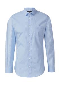 Рубашка на пуговицах классического кроя s.Oliver BLACK LABEL, синий