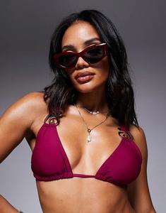 Бикини-топ Moda Minx с ракушками ягодного цвета