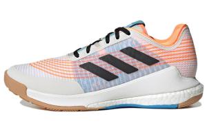 Кроссовки для волейбола Crazyflight женские с низким верхом, белые/оранжевые Adidas