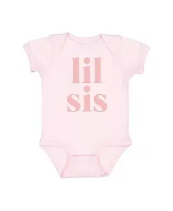 Боди с коротким рукавом для девочек Lil Sis Sweet Wink, розовый