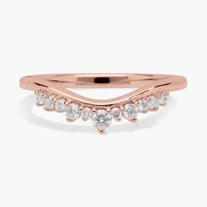 Кольцо с изогнутым краем в виде тиары, из розового золота 18 карат Blue Nile