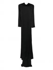 Платье макси с высоким воротником Giuseppe Di Morabito, черный