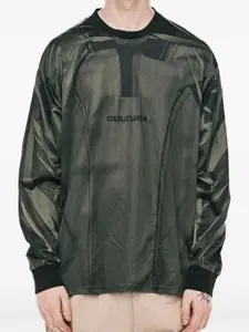 Футболка с длинными рукавами и панельным дизайном Cultura, зеленый