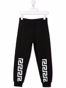 Спортивные брюки с логотипом Versace Kids, черный