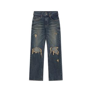 Джинсы с эффектом поношенности WE11DONE, синий