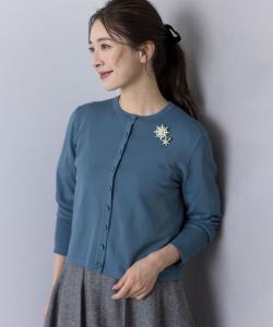 Вязаный кардиган с пуговицами цвета ореха Suite, цвет Charcoal Blue [004]