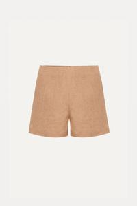 Женские льняные шорты Ezbet песочного цвета Le Kasha, песочный