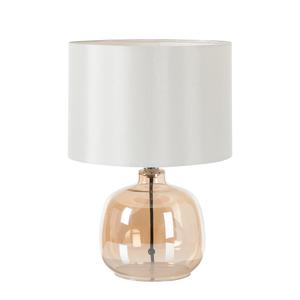 Настольная лампа - стекло/хлопчатобумажная ткань, 1 плафон home24, белый