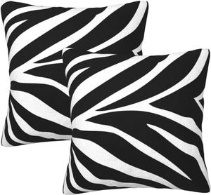 BURLOE Чехлы для декоративных подушек с принтом зебры White